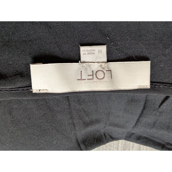 Loft Womens Black Sleeveless Top With Crochet Stripe Detail Size M - Picture 5 of 7